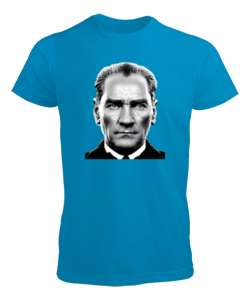 Mustafa Kemal Atatürk Turkuaz Erkek Tişört