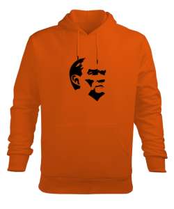 Mustafa Kemal Atatürk Turuncu Erkek Kapüşonlu Hoodie Sweatshirt