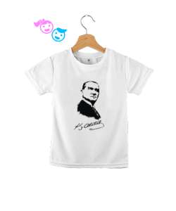 Mustafa Kemal ATATÜRK Ve İmzası Beyaz Çocuk Unisex