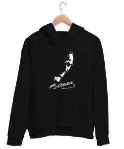 Mustafa Kemal Atatürk Ve İmzası V2 Siyah Unisex Kapşonlu Sweatshirt