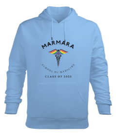 Mütf 2022 mavi Erkek Kapüşonlu Hoodie Sweatshirt