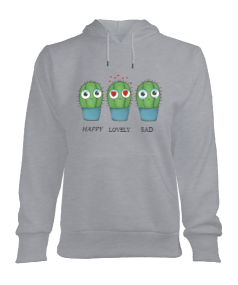 MUTLU, AŞIK, ÜZGÜN KAKTÜSLER KADIN KAPŞONLU HOODİE Kadın Kapşonlu Hoodie Sweatshirt