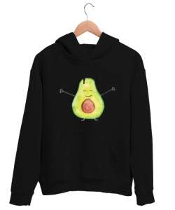 Mutlu Avakado - Avocado Siyah Unisex Kapşonlu Sweatshirt