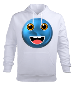 MUTLU EMOJİ BASKILI Erkek Kapüşonlu Hoodie Sweatshirt