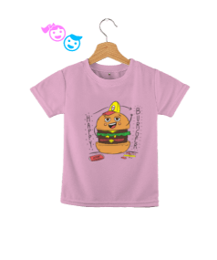 Mutlu Hamburger adam resimli kız Çocuk Unisex