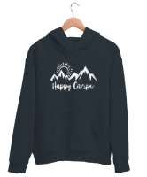 Mutlu Kampçı - Happy Camper - Doğa Füme Unisex Kapşonlu Sweatshirt - Thumbnail