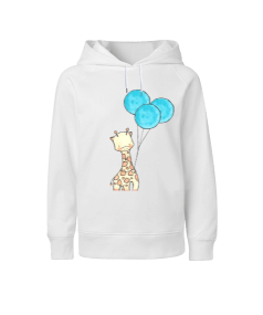 Mutlu zürafa Çocuk Unisex Hoodie Kapüşonlu