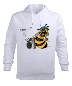 MÜZİK DİNLEYEN RAPÇİ ARI BASKILI ERKEK SWEATSHİRT Erkek Kapüşonlu Hoodie Sweatshirt