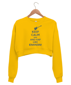 müzik Kadın Crop Sweatshirt