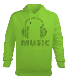 Müzik Yazılı Erkek Kapüşonlu Hoodie Sweatshirt Erkek Kapüşonlu Hoodie Sweatshirt