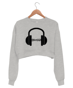 müzikseverler Kadın Crop Sweatshirt