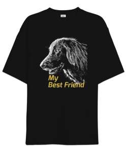 My Best Friend - En İyi Arkadaşım Siyah Oversize Unisex Tişört