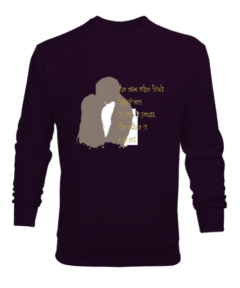 Tisho - my darling Koyu Mor Erkek Sweatshirt