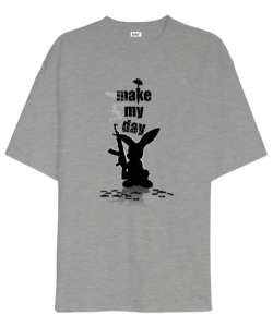 My Day - Bir Günüm - Rabbit Gri Oversize Unisex Tişört