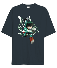 My Hero Academia Izuku Midoriya Anime Baskılı Oversize Unisex Tişört