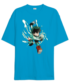 My Hero Academia Izuku Midoriya Anime Baskılı Oversize Unisex Tişört