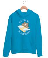 My Hobby İs Sleeping Turkuaz Unisex Kapşonlu Sweatshirt - Thumbnail