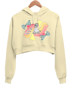 my lovely friend Kadın Crop Hoodie Kapüşonlu Sweatshirt