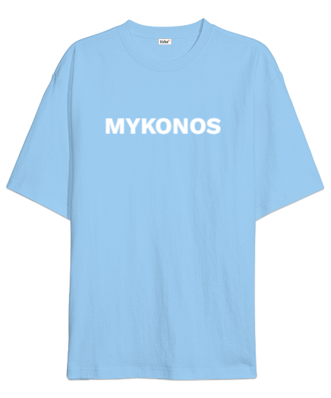 Tisho - MYKONOS Buz Mavisi Oversize Unisex Tişört