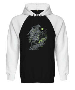 Mystical Night Siyah/Beyaz Orjinal Reglan Hoodie Unisex Sweatshirt