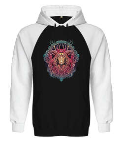 Mystical Woman Siyah/Beyaz Orjinal Reglan Hoodie Unisex Sweatshirt