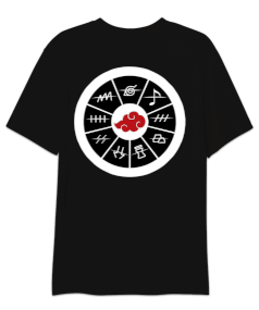 naruto akatsuki amblem Oversize Unisex Tişört