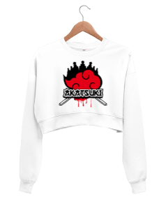 Naruto Akatsuki Kadın Crop Sweatshirt