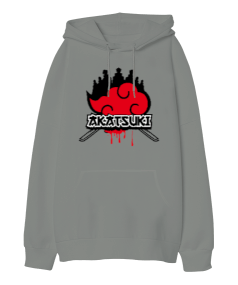 Naruto Akatsuki Oversize Unisex Kapüşonlu Sweatshirt