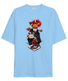 Naruto Akatsuki Pain Villian Tasarım Baskılı Oversize Unisex Tişört