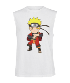 Naruto Anime Baskılı Kesik Kol Unisex Tişört