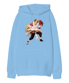 Naruto Anime Gaara Baskılı Oversize Unisex Kapüşonlu Sweatshirt