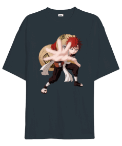 Naruto Anime Gaara Baskılı Oversize Unisex Tişört