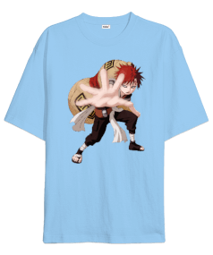 Naruto Anime Gaara Baskılı Oversize Unisex Tişört