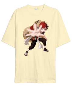 Naruto Anime Gaara Baskılı Oversize Unisex Tişört