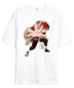 Naruto Anime Gaara Baskılı Oversize Unisex Tişört