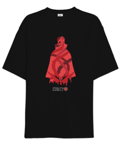 Naruto Anime Obito Uchiha Villian Tasarım Baskılı Oversize Unisex Tişört