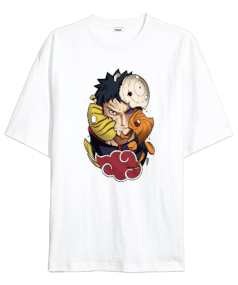 Naruto Anime Obito Uchiha Villian Tasarım Baskılı Oversize Unisex Tişört