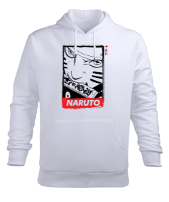 Naruto Anime Tasarım Baskılı Erkek Kapüşonlu Hoodie Sweatshirt