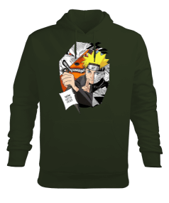 Naruto Anime Tasarım Baskılı Erkek Kapüşonlu Hoodie Sweatshirt