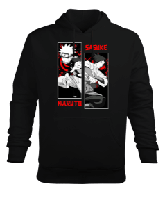 Naruto Anime Tasarım Baskılı Erkek Kapüşonlu Hoodie Sweatshirt