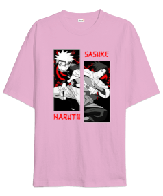 Naruto Anime Tasarım Baskılı Oversize Unisex Tişört