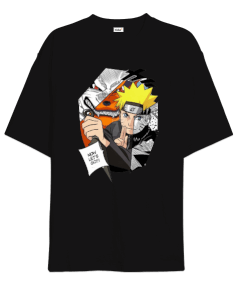 Naruto Anime Tasarım Baskılı Oversize Unisex Tişört