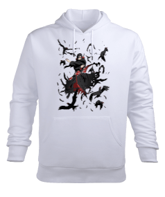 Naruto Anime Uchiha İtachi Baskılı Erkek Kapüşonlu Hoodie Sweatshirt