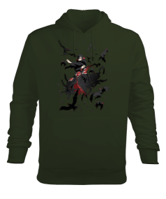 Naruto Anime Uchiha İtachi Baskılı Erkek Kapüşonlu Hoodie Sweatshirt