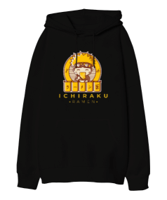 Naruto Ichıraku Ramen Tasarım Baskılı Oversize Unisex Kapüşonlu Sweatshirt