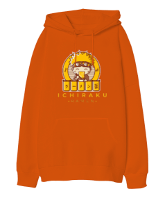 Naruto Ichıraku Ramen Tasarım Baskılı Oversize Unisex Kapüşonlu Sweatshirt