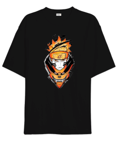 Naruto Kurama Kyuubi Anime Tasarım Baskılı Oversize Unisex Tişört