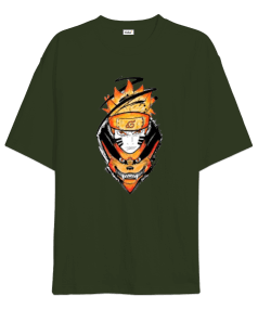 Naruto Kurama Kyuubi Anime Tasarım Baskılı Oversize Unisex Tişört