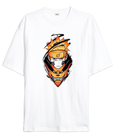 Naruto Kurama Kyuubi Anime Tasarım Baskılı Oversize Unisex Tişört