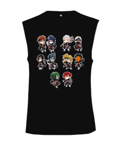 Naruto Minyon Akatsuki Baskılı Kesik Kol Unisex Tişört